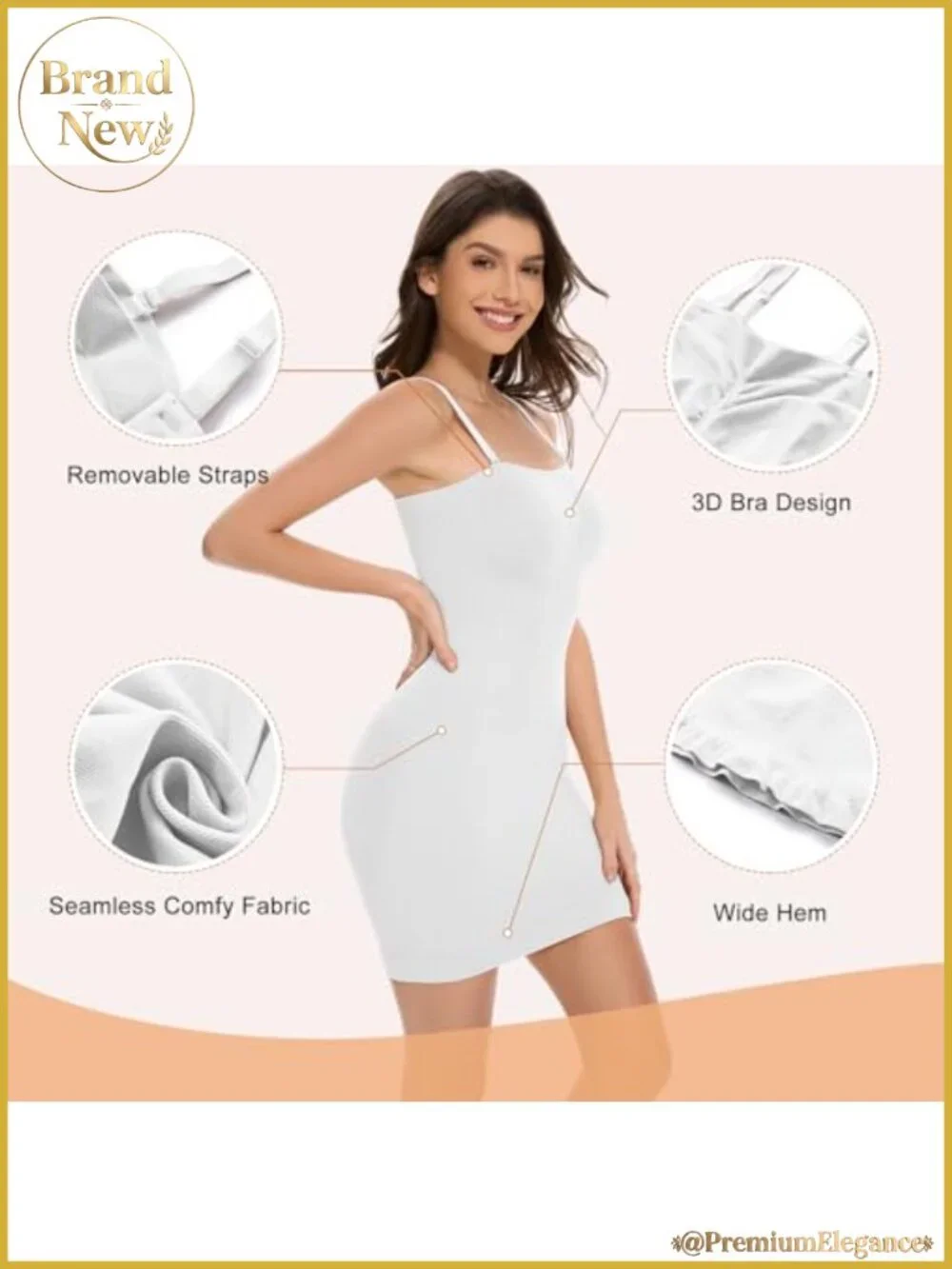 Strapless Shapewear Slip for Women Tummy Control Under Dress
